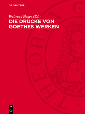 cover image of Die Drucke von Goethes Werken
